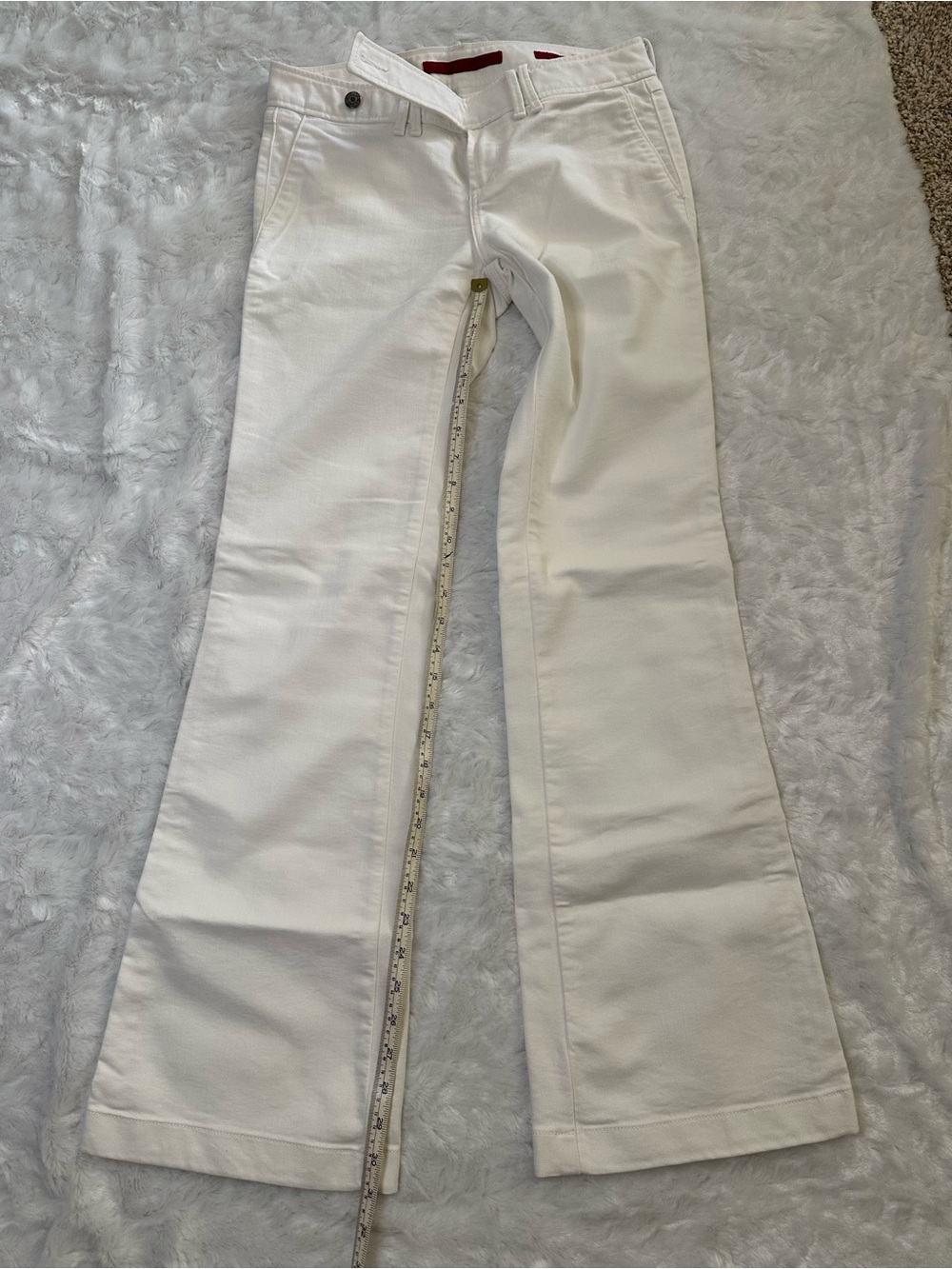 Banana Republic Factory White Wide-Leg Flare Jeans
